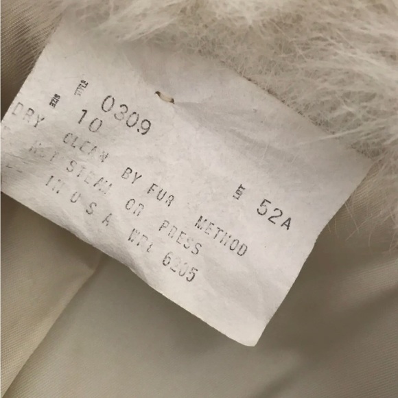 Rare Vintage 70s Rose Cloak & Suit Co Inc Mid-Length Gray Ivory Fur Coat Size 10 - Picture 10 of 15